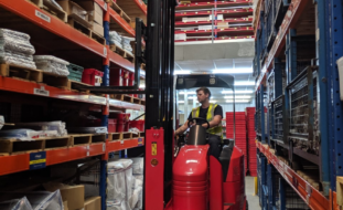 New warehouse truck safety device slashes product damage