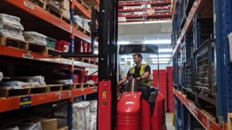 New warehouse truck safety device slashes product damage