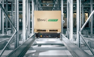 The Movu atlas pallet shuttle offers Westhof BIO automated high performance in deep-freeze storage