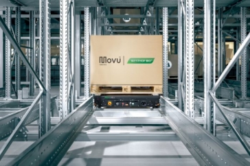 The Movu atlas pallet shuttle offers Westhof BIO automated high performance in deep-freeze storage